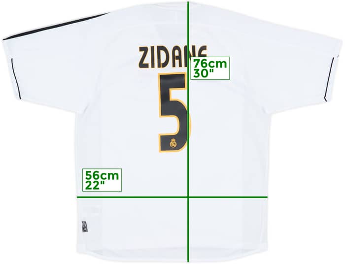 2003-04 Real Madrid Home Shirt Zidane #5 - 10/10 - (M)