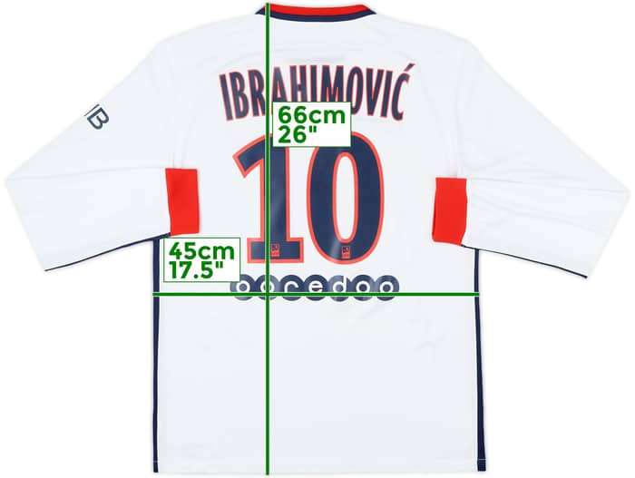 2015-16 Paris Saint-Germain Away L/S Shirt Ibrahimovic #10 - 8/10 - (M)