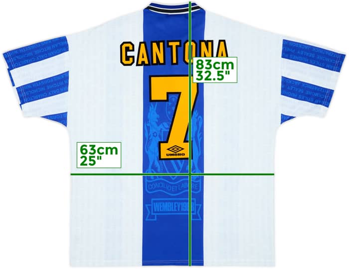 1994-96 Manchester United Third Shirt Cantona #7 - 8/10 - (XXL)