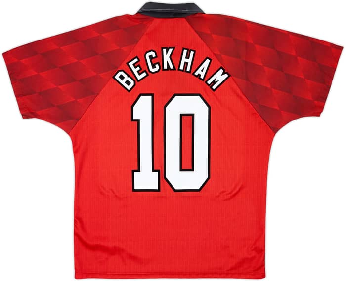 1996-98 Manchester United Home Shirt Beckham #10 - 10/10 - (M)