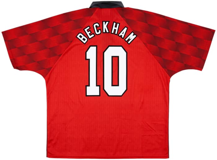 1996-98 Manchester United Home Shirt Beckham #10 - 9/10 - (XXL)