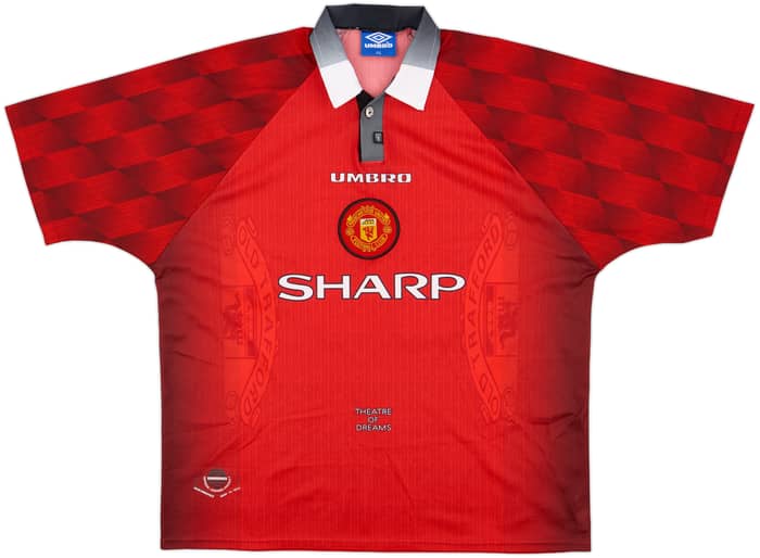 1996-98 Manchester United Home Shirt Beckham #10 - 9/10 - (XXL)