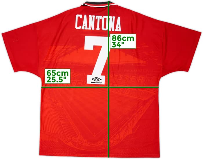 1994-96 Manchester United Home Shirt Cantona #7 - 9/10 - (XXL)
