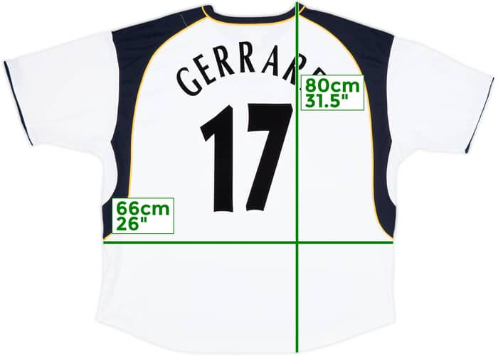 2001-03 Liverpool Away Shirt Gerrard #17 - 8/10 - (3XL)