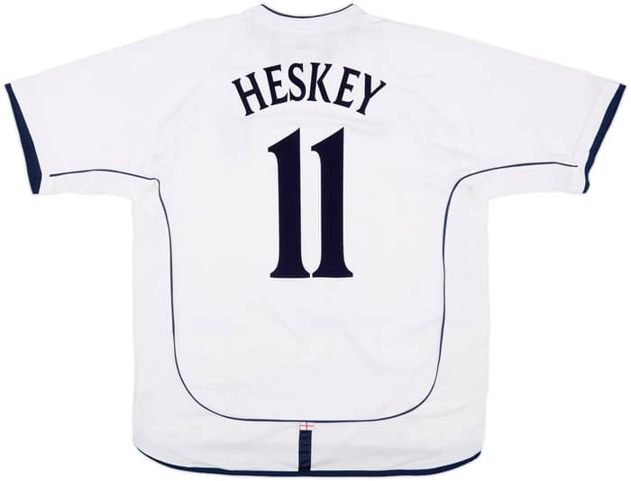 2001-03 England Home Shirt Heskey #11 - 10/10 - (XL)