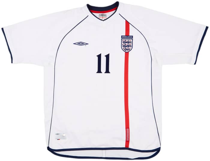 2001-03 England Home Shirt Heskey #11 - 10/10 - (XL)