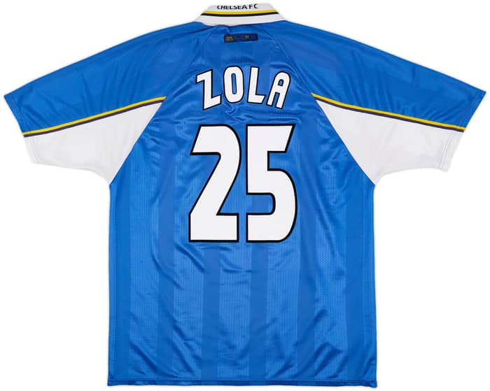 1997-99 Chelsea Home Shirt Zola #25 - 8/10 - (XL)