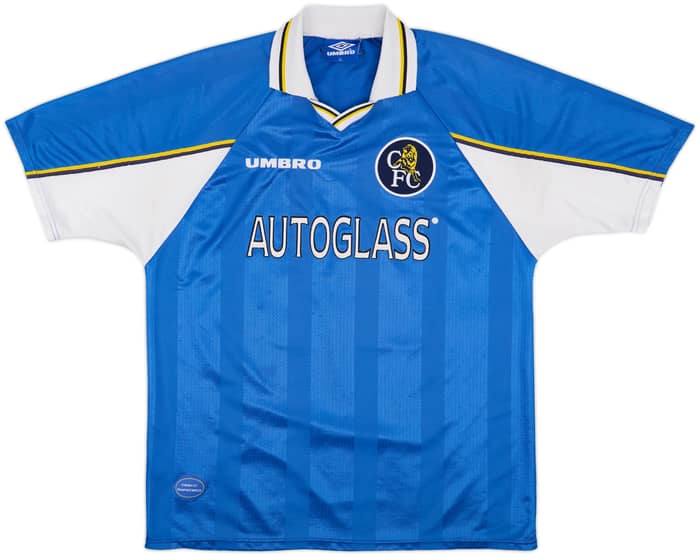 1997-99 Chelsea Home Shirt Zola #25 - 8/10 - (XL)