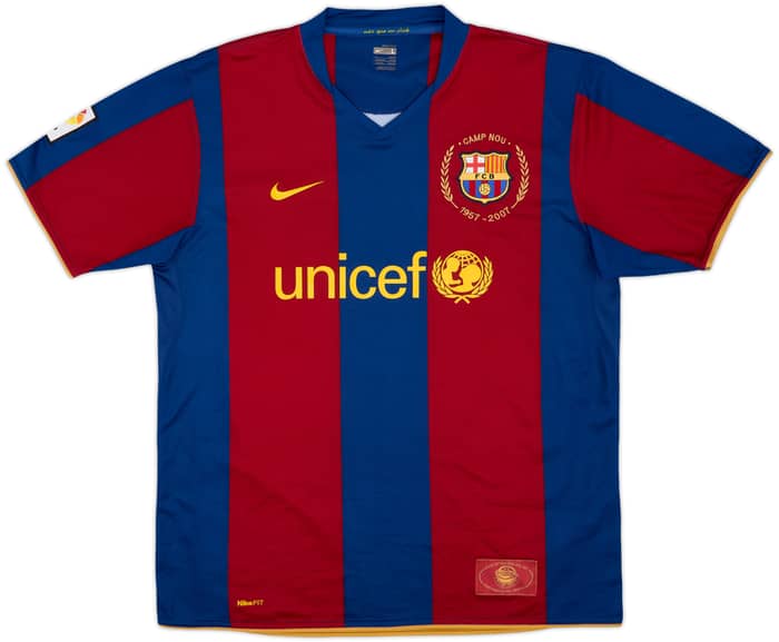 2007-08 Barcelona Home Shirt Ronaldinho #10 - 8/10 - (L)