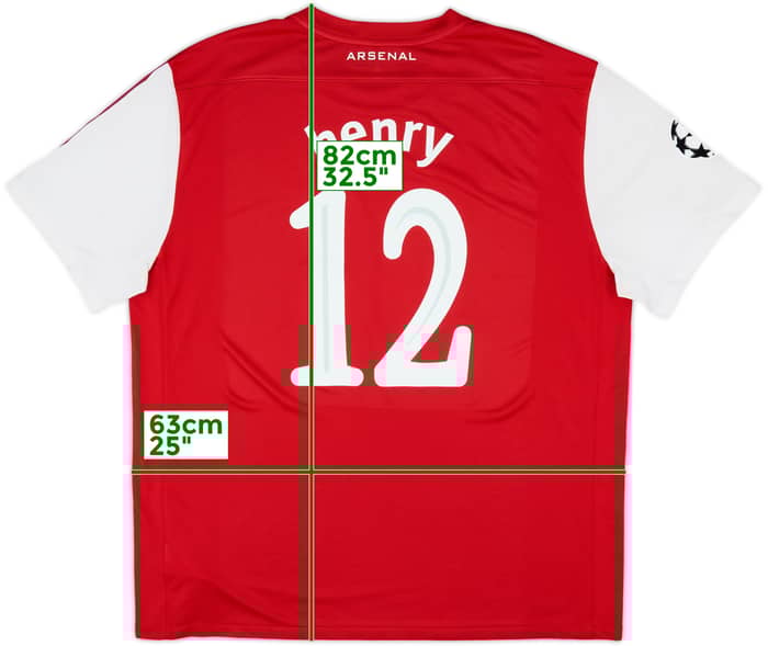 2011-12 Arsenal Home Shirt Henry #12 - 5/10 - (XXL)