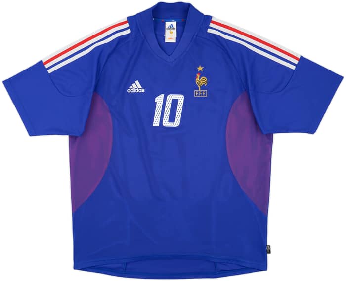 2002-04 France Home Shirt Zidane #10 - 8/10 - (XL)