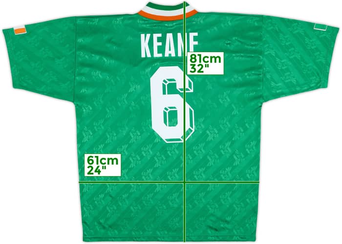 1994 Ireland Home Shirt Keane #6 - 8/10 - (L)