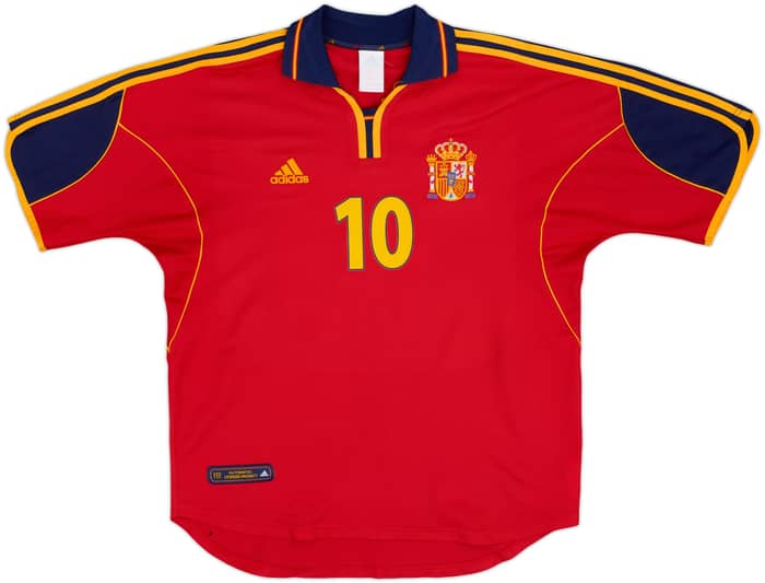 1999-02 Spain Home Shirt Raul #10 - 8/10 - (L)