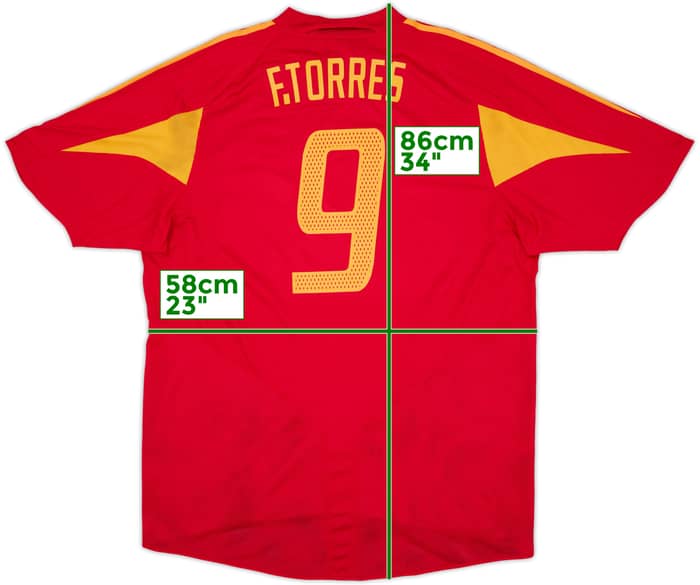 2004-06 Spain Home Shirt F.Torres #9 (XL)