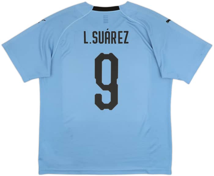 2018-19 Uruguay Home Shirt Suarez #9 - 8/10 - (XL)