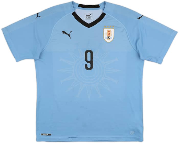 2018-19 Uruguay Home Shirt Suarez #9 - 8/10 - (XL)
