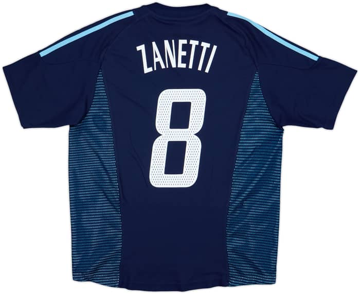 2002-04 Argentina Away Shirt Zanetti #8 - 9/10 - (M)