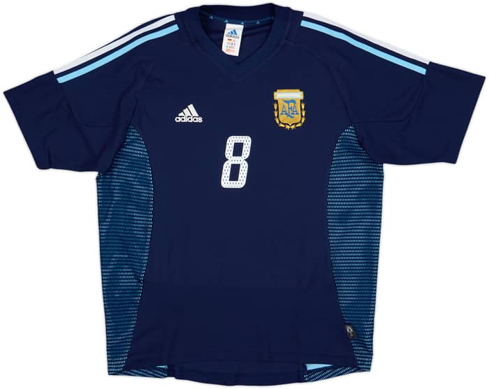 2002-04 Argentina Away Shirt Zanetti #8 - 9/10 - (M)
