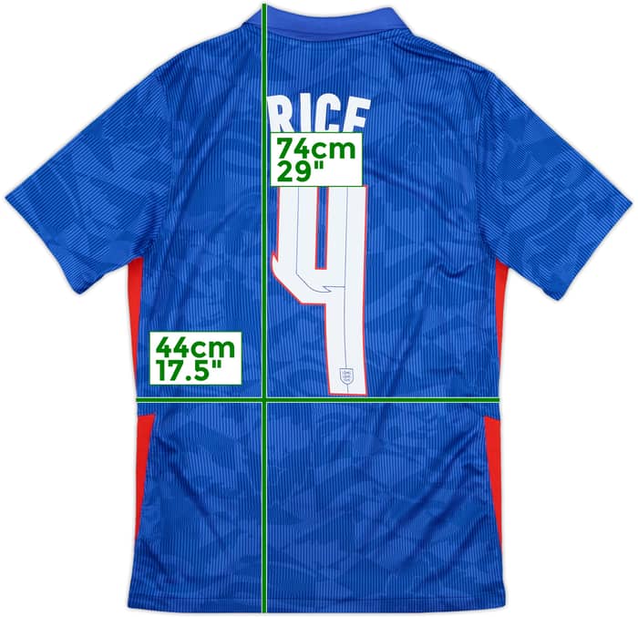 2020-21 England Away Shirt Rice #4 - 10/10 - (S)