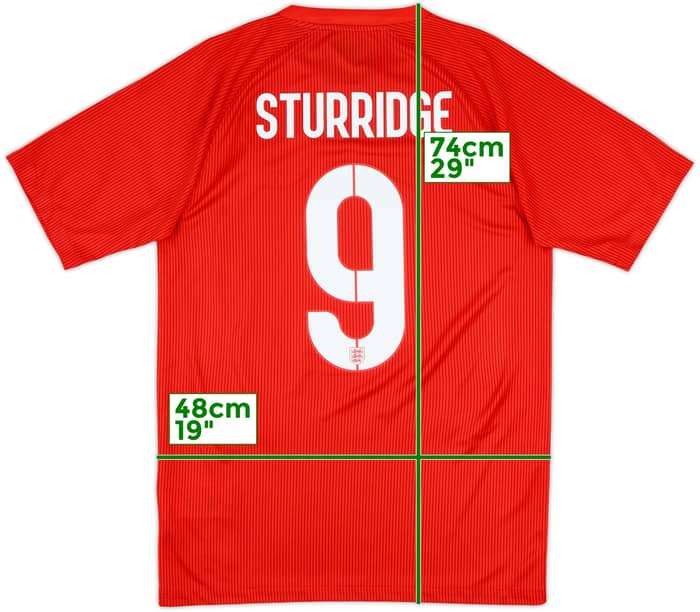 2014-15 England Away Shirt Sturridge #9 - 10/10 - (S)
