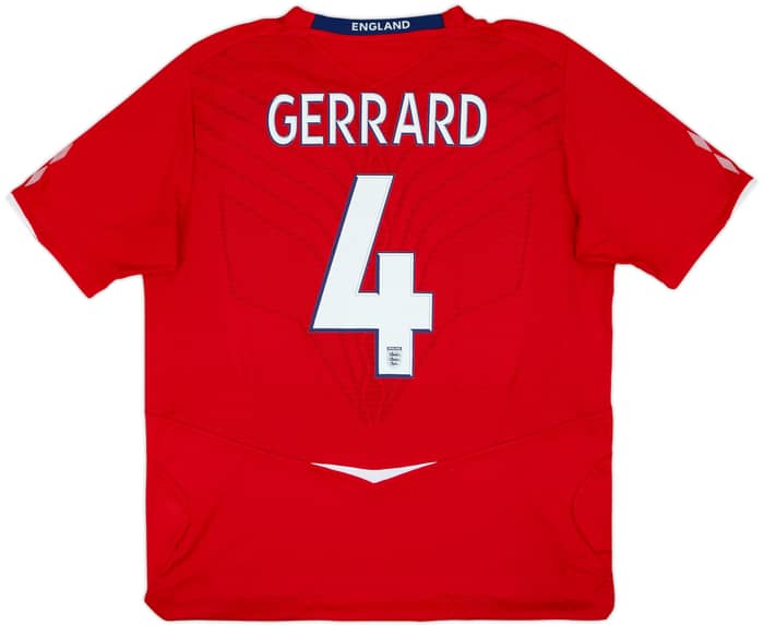 2008-10 England Away Shirt Gerrard #4 - 7/10 - (XL)