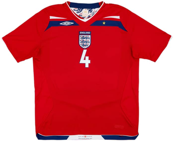 2008-10 England Away Shirt Gerrard #4 - 7/10 - (XL)