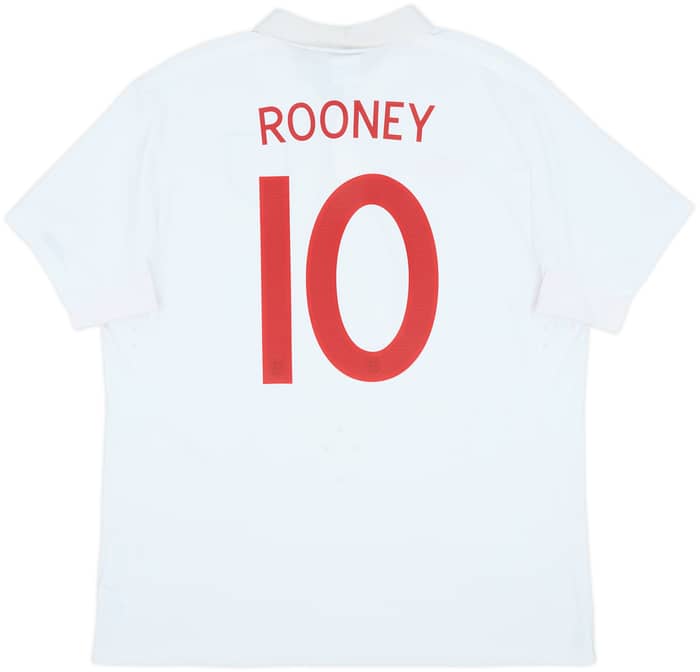2009-10 England Home Shirt Rooney #10 - 6/10 - (XL)