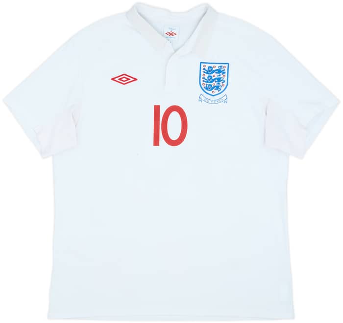 2009-10 England Home Shirt Rooney #10 - 6/10 - (XL)