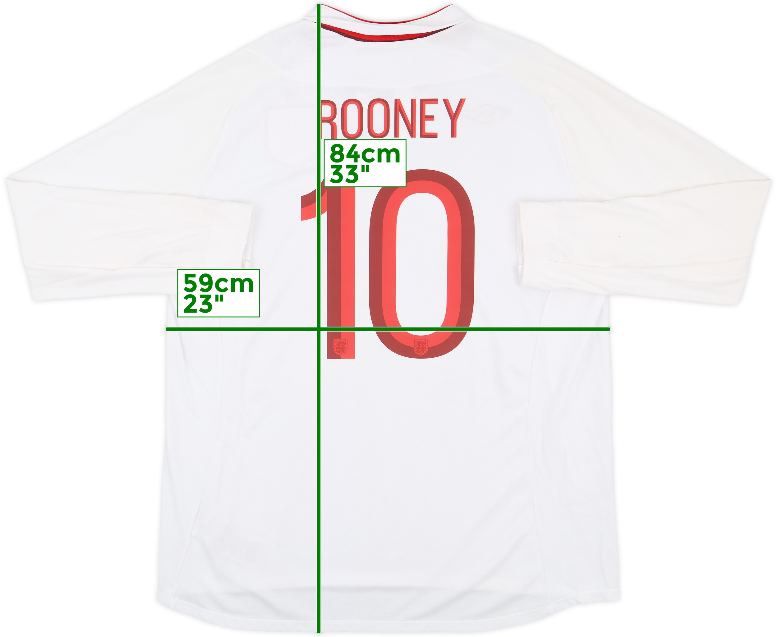 2012-13 England Home Shirt Rooney #10 - 10/10 - (XXL)