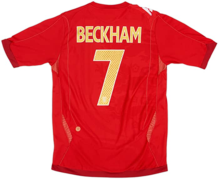 2006-08 England Away Shirt Beckham #7 - 6/10 - (S)