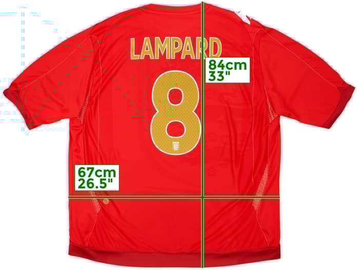 2006-08 England Away Shirt Lampard #8 - 8/10 - (3XL)