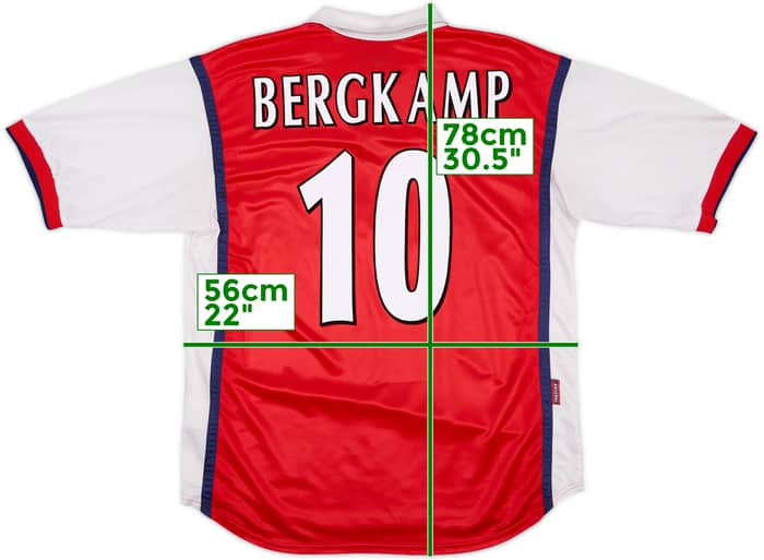 1998-99 Arsenal Home Shirt Bergkamp #10 - 7/10 - (L)