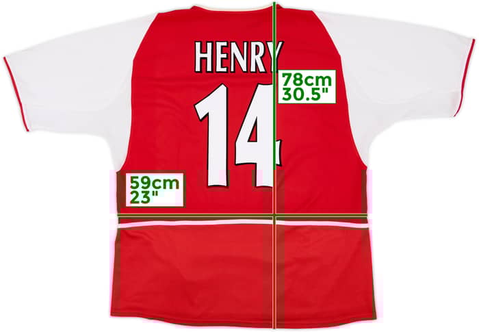 2002-04 Arsenal Home Shirt Henry #14 - 8/10 - (XXL)
