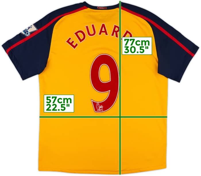 2008-09 Arsenal Away Shirt Eduardo #9 - 8/10 - (L)