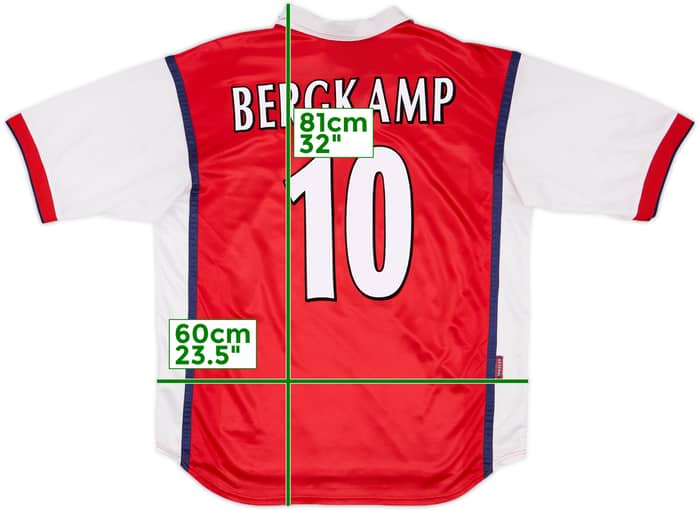 1998-99 Arsenal Home Shirt Bergkamp #10 - 8/10 - (XL)