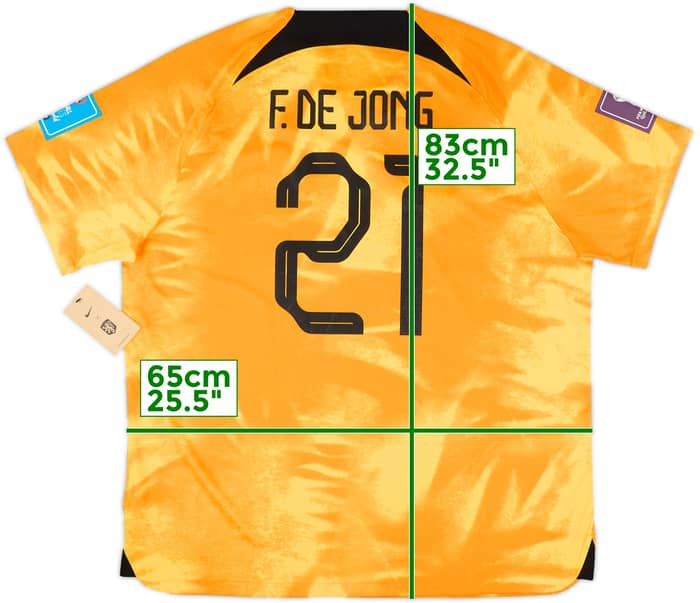 2022-23 Netherlands Home Shirt F.De Jong #21 (XXL)
