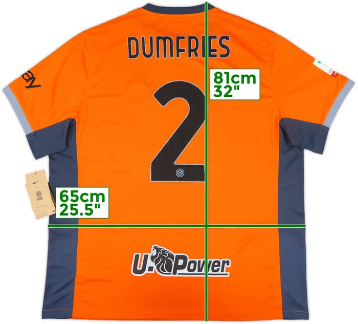 2023-24 Inter Milan Third Shirt Dumfries #2 (XXL)