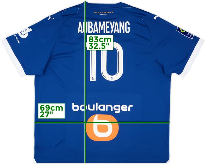 2023-24 Olympique Marseille Away Shirt Aubameyang #10 - 8/10 - (3XL)