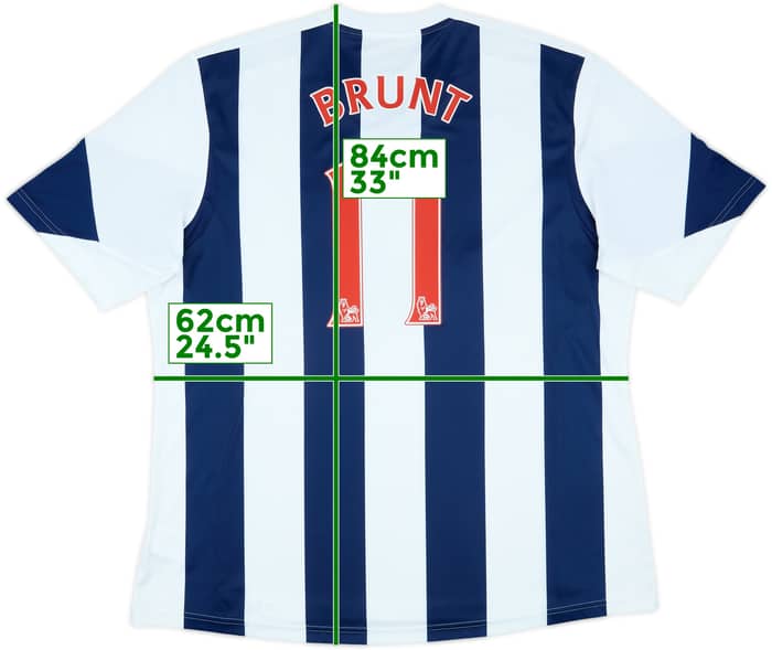 2013-14 West Brom Home Shirt Brunt #11 - 8/10 - (XXL)