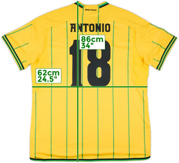 2023-24 Jamaica Home Shirt Antonio #18 - 9/10 - (XXL)