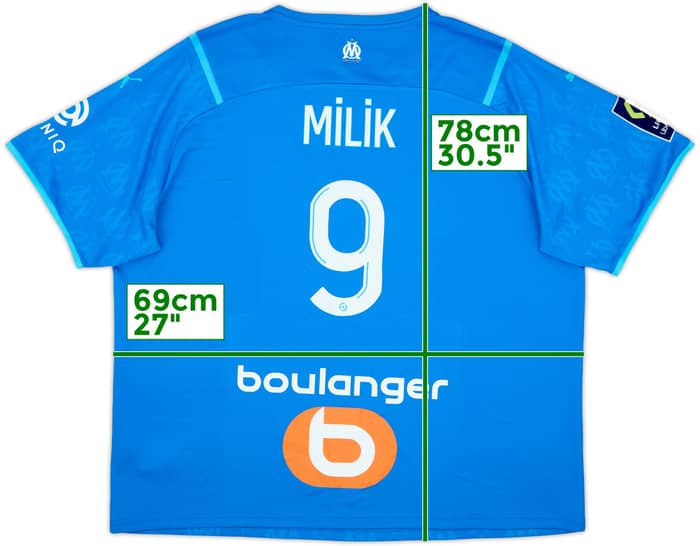 2021-22 Olympique Marseille Third Shirt Milik #9 (3XL)