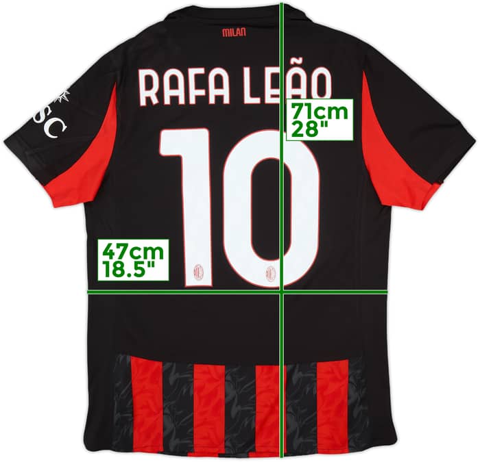 2025-26 AC Milan Authentic Sample Home Shirt Rafa Leao #10 (S)