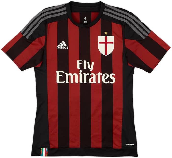 2015-16 AC Milan Home Shirt Balotelli #45 - 7/10 - (S)