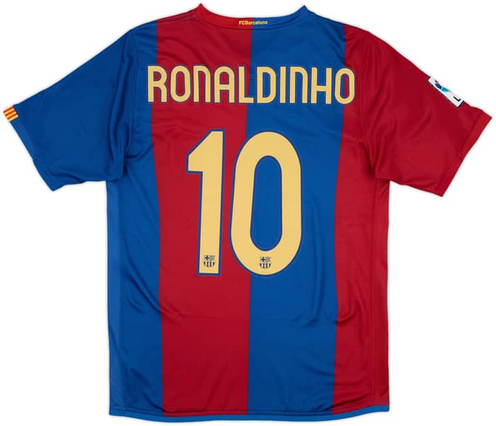 2006-07 Barcelona Home Shirt Ronaldinho #10 - 9/10 - (S)
