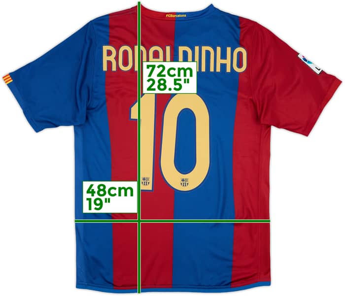 2006-07 Barcelona Home Shirt Ronaldinho #10 - 9/10 - (S)
