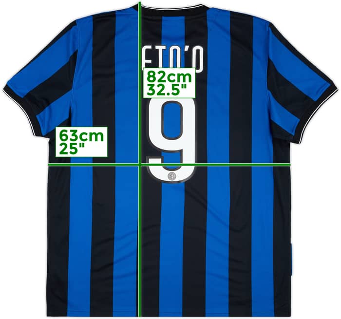 2009-10 Inter Milan Home Shirt Eto'o #9 - 8/10 - (XXL)