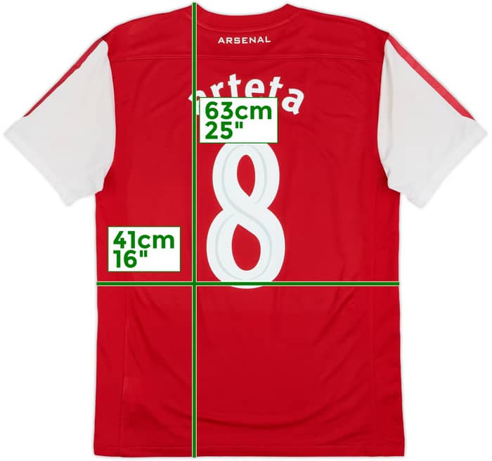 2011-12 Arsenal Home Shirt Arteta #8 - 5/10 - (M)