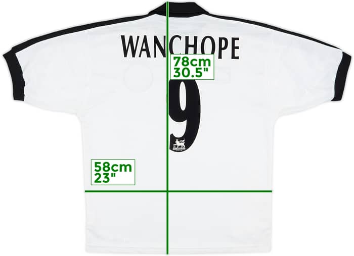 1997-98 Derby County Home Shirt Wanchope #9 - 10/10 - (L)