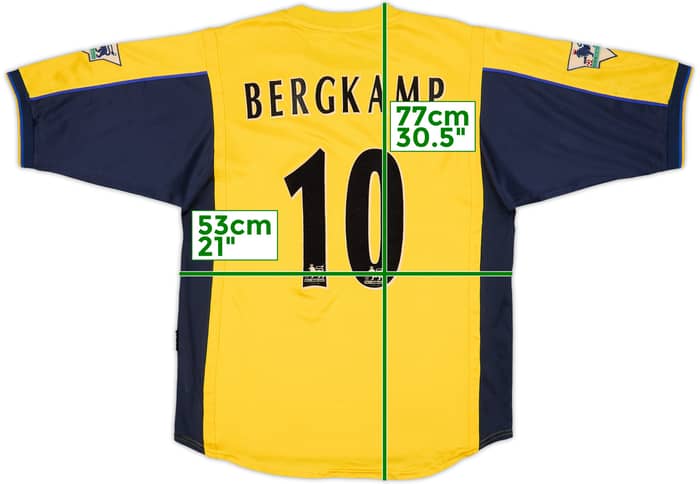 1999-01 Arsenal Away Shirt Bergkamp #10 - 8/10 - (L)