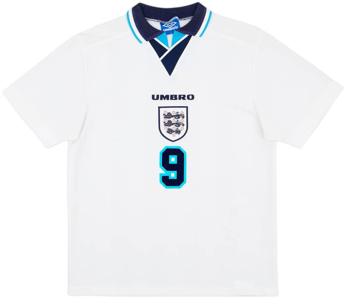 1995-97 England Home Shirt Shearer #9 - 8/10 - (L)